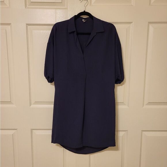 Kut from the Kloth navy collard t-shirt dress - Picture 1 of 9